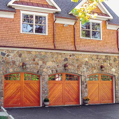 traditional style garage door
