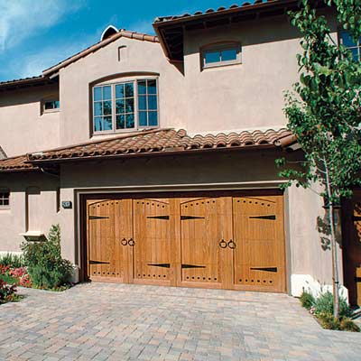 mission style garage door