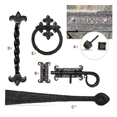 garage with accessory hardware