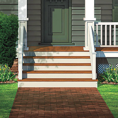farmhouse brick walkway