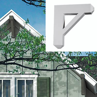 farmhouse with roof brackets