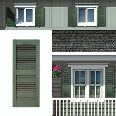 farmhouse with shuttered windows