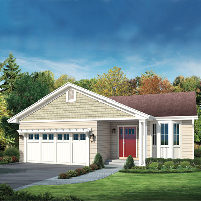 Exterior of the Elsen home after photoshop redo