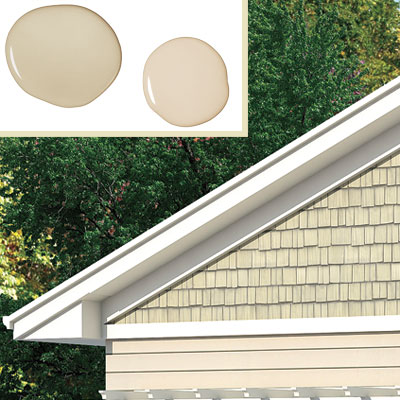 Stain on the exterior siding of the Elsen home redo