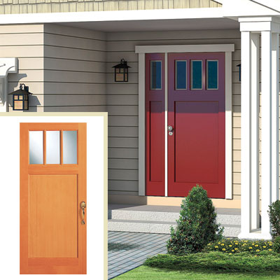 New wood door of the Elsen home redo