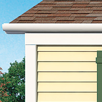 Rounded gutters of the Matthers home after photoshop redo