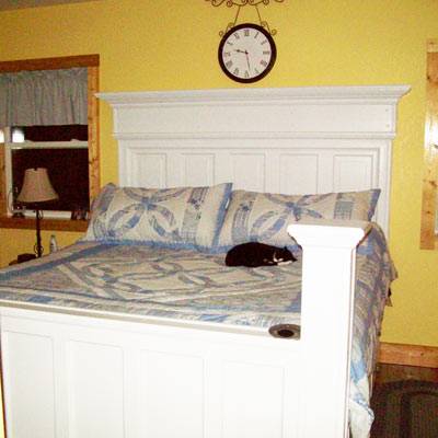 salvaged bed frame
