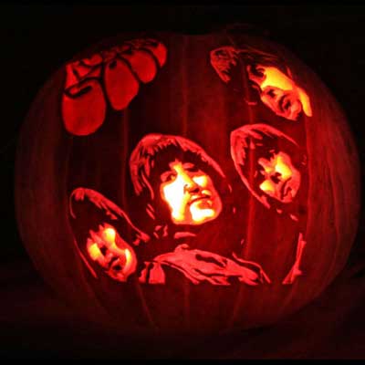 The beatles rubber soul carved pumpkin for contest