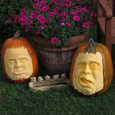 talking heads carved pumpkins for contest