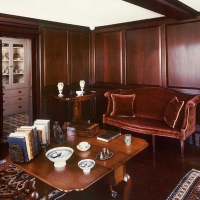 paneled room of the old house of john and abigail adams