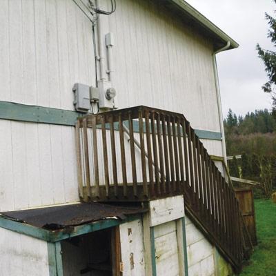 Water meter panel high above ground