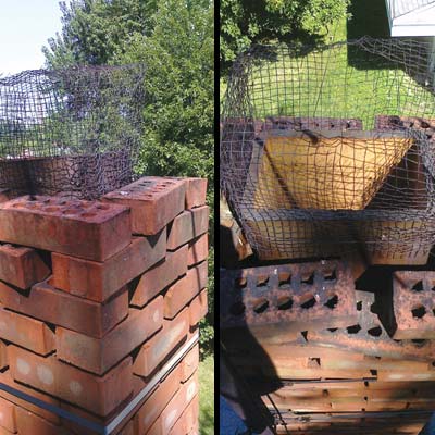 Poorly constructed chimney