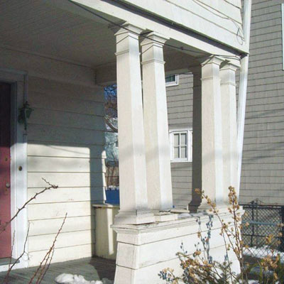 Poorly constructed front porch