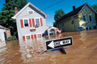 houses under flood waters
