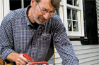 toh  master carpenter Norm Abram wearing safety glasses