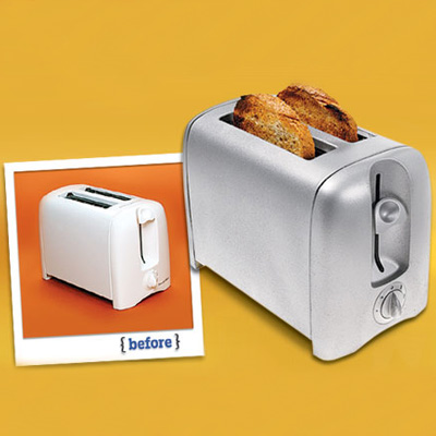 Spray painted toaster