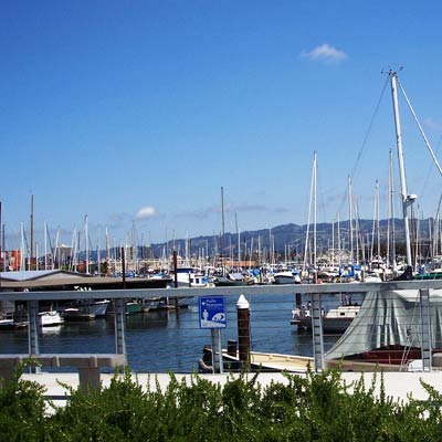 the marina in the West End, Alameda, California