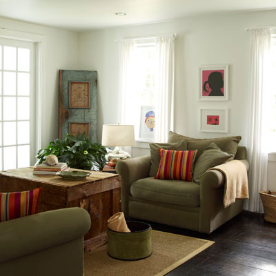 remodeled farmhouse living room