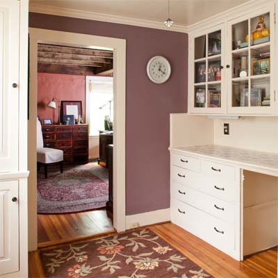 handsome built-ins of  butler's pantry in the bedford house before this old house remodel