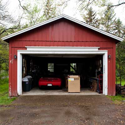 workshop two-car detached garage behind the bedford house before this old house remodel