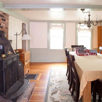 existing dining room in the bedford house before this old house remodel