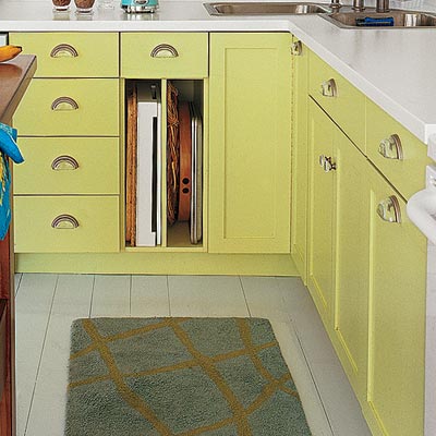 tight focus on kitchen cabinet pulls