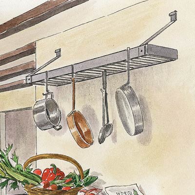 an illustration of a pot rack
