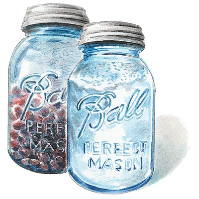 an illustration of mason jars