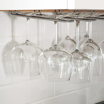 Under-cabinet stemware storage