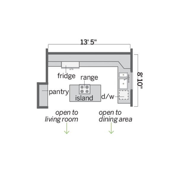 floor plan before kitchen remodel
