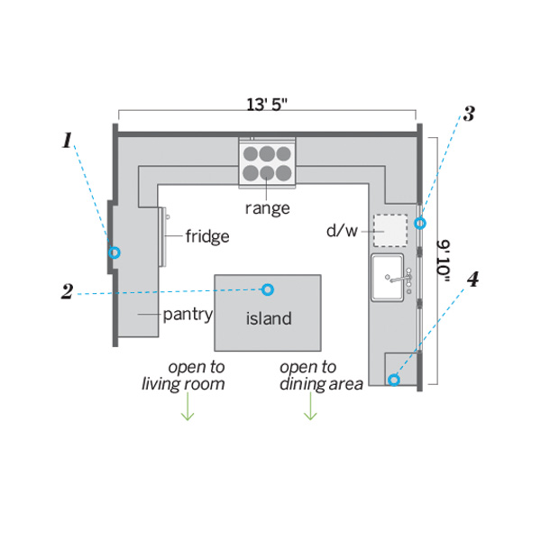 floor plan after kitchen remodel
