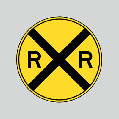railroad crossing sign