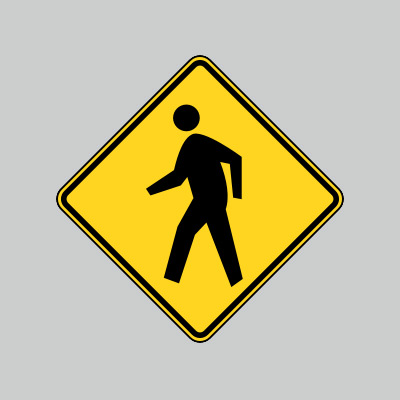 pedestrian crossing sign