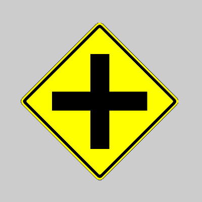 crossroads road sign