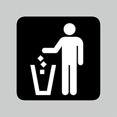 trash sign