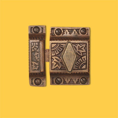 decorative vintage cabinet latch by van dykes restorers