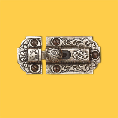 decorative vintage cabinet latch by van dykes restorers