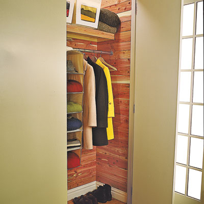 A cedar lined room closet 