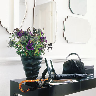 Front entry with mirrored walled