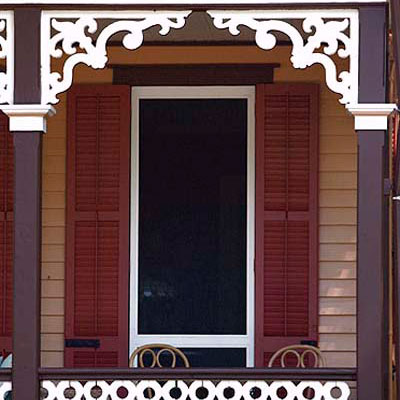 Add porch brackets
