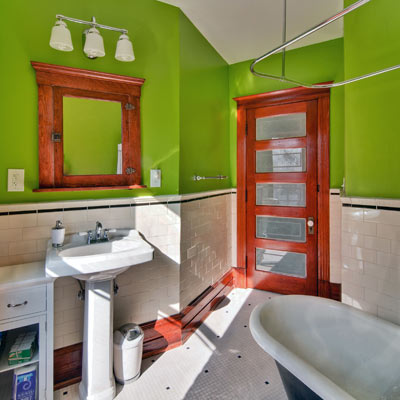green bathroom