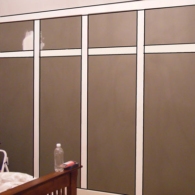 The Malinek's master bedroom during the remodel process