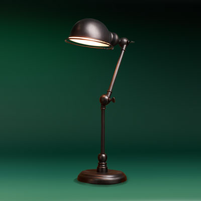 oil-rubbed bronze finish side table pharmacy lamp