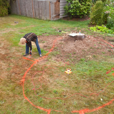 Determining the size and shape of the garden area