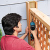 Attaching the panel to the posts