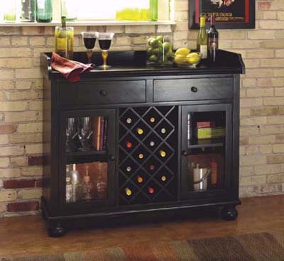 Wine rack buffet from Howard Miller
