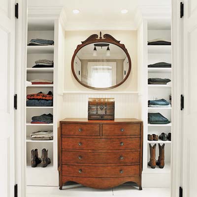 dressing-room shelving