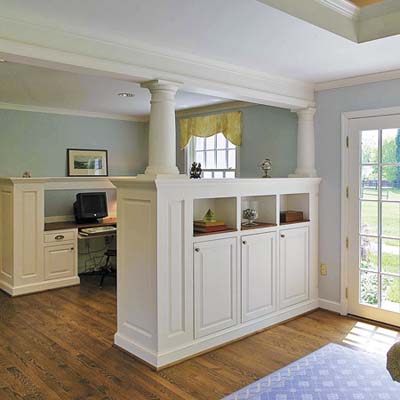 Columned Room Divider  Built-in Storage Ideas  This Old House