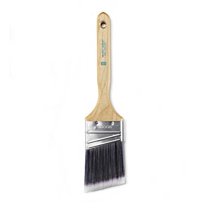 nylon paint brush with angled filaments
