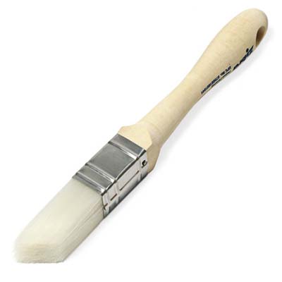 paint brush with a square shape and polyester bristles